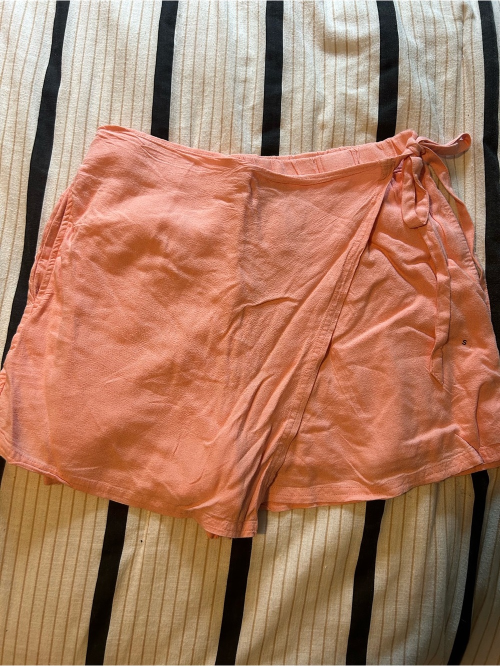 American Eagle Outfitters Peach Wrap-Front Shorts